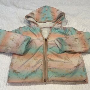 Penelope Mack Kids Multicolor Hooded Unicorn Jacket